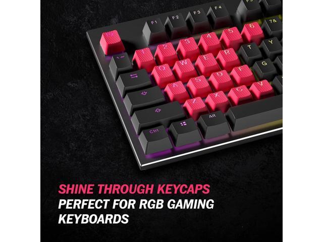 HK Gaming Rubber Keycaps Set Anti-Slip Texture Doubleshot Backlit Keycap Set 23 Keys OEM Profile Key Set for Mechanical Keyboard ...