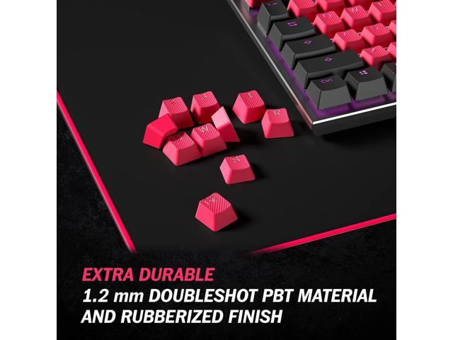 HK Gaming Rubber Keycaps Set Anti-Slip Texture Doubleshot Backlit Keycap Set 23 Keys OEM Profile Key Set for Mechanical Keyboard ...
