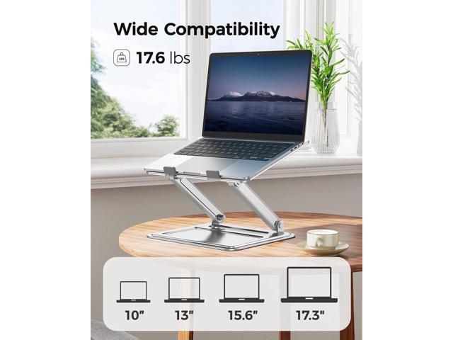 LORYERGO Adjustable Laptop Stand, Foldable Laptop Riser for 17.3inch Laptops, Portable Laptop Stand for Desk, Ergonomic Computer Notebook Stand...