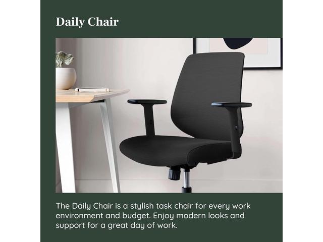 Branch Daily Chair - Computer Office Chair with Swivel, Lumbar Rest, and Adjustable Armrests - Sustainable, Stylish Mesh, & Adjustable Armrests -...