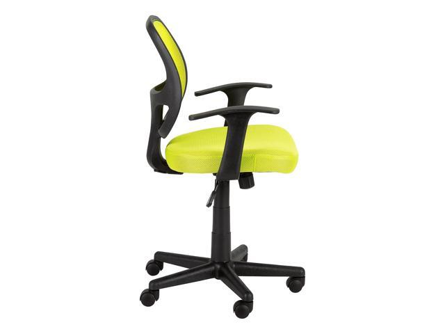 Norwood Commercial Furniture Mesh Mid Back Desk Task Chair w/Tilt & Arms for Home, Office, Classroom, Gaming - Green Apple (NOR-IAH1048GN-SO)