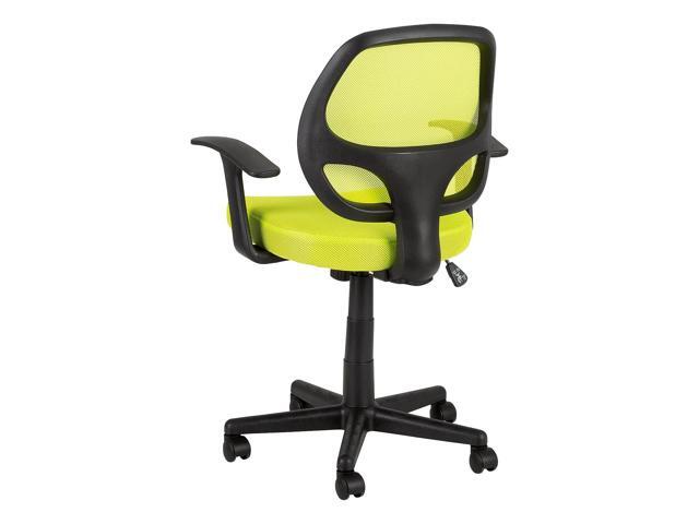 Norwood Commercial Furniture Mesh Mid Back Desk Task Chair w/Tilt & Arms for Home, Office, Classroom, Gaming - Green Apple (NOR-IAH1048GN-SO)