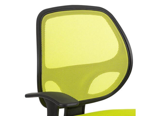 Norwood Commercial Furniture Mesh Mid Back Desk Task Chair w/Tilt & Arms for Home, Office, Classroom, Gaming - Green Apple (NOR-IAH1048GN-SO)