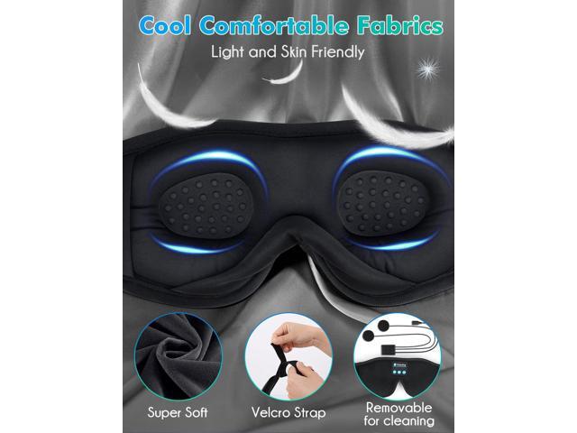 LC-dolida Sleep Mask with Bluetooth Headphones Bluetooth Sleep Mask Sleep Headphones,3D Eye Mask for Sleeping Mask Music Sleeping Headphones for...
