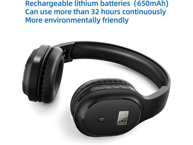 Wireless Headphones with FM Radio and Bluetooth 5.0, Rechargeable Portable Headset with Built-in Microphone, Lightweight and Comfortable Ear Muffs...