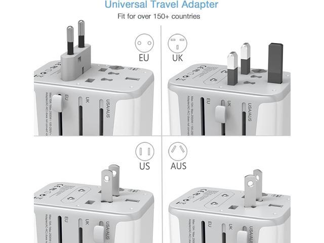 TESSAN Universal Travel Adapter, International Power Adapter with 4 USB Ports (1 USB C), Worldwide Plug Adaptor Wall Charger for USA to Europe UK...