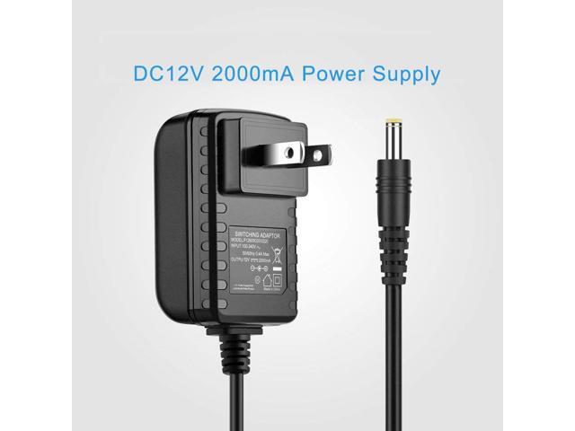 12V 2A Power Supply, AC 120V to DC12V 5.5x2.1mm Jack Converter, 12 Volt LED Driver 24W Adapter Transformer for Strip Lights, Surveillance Cameras,...