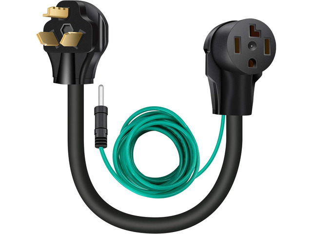 WELLUCK 1.5 FT 4 Prong to 3 Prong Dryer Adapter, 30 Amp Dryer Outlet Plug Power Cord, NEMA 10-30P Male to 14-30R Female Three Prong Converter, 250V...