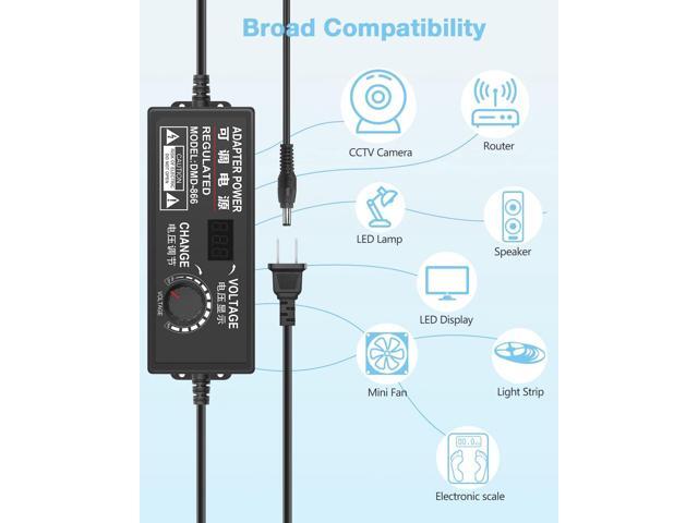 Aclorol Universal Power Supply 4V-24V 5A 120W Adjustable AC/DC Power Adapter 100-240V AC to DC 24V 19V 12V 5V 9V 6V 5A 4A Mulit-Voltage Variable...