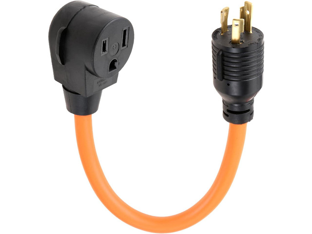 NEMA L6-30P to 6-50R Generator to Welder Adapter Plug 1.5FT 30Amp to 50Amp Generator Welder Adapter STW 10AWG/3C 250V