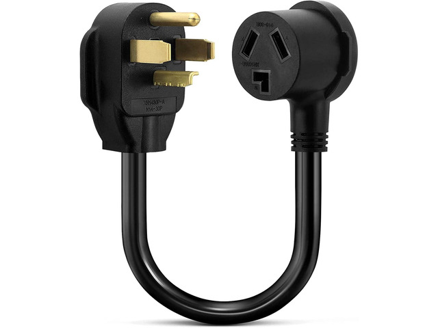4 Prong to 3 Prong Dryer Adapter Cord NEMA 1430P Male to 1030R Female HeavyDuty Copper Dryer Power Cord for Home & RV Use