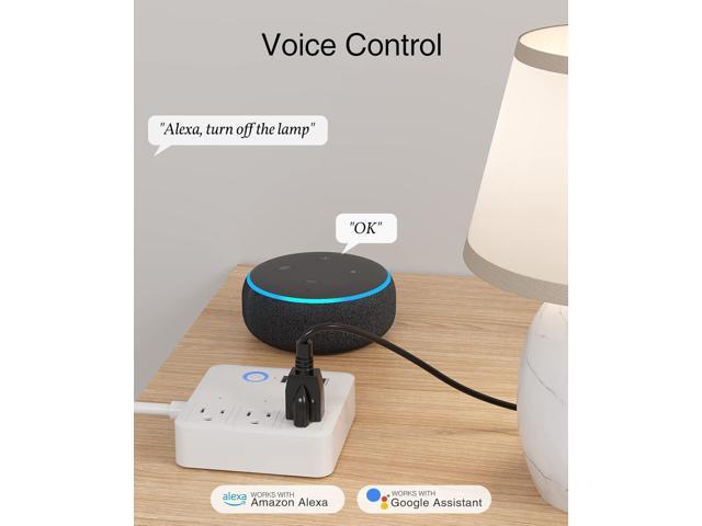 GHome Smart Plug Power Strip, WiFi Surge Protector Work with Alexa Google Home, Smart Outlets with 3 USB 3 Charging Port, Multi-Plug Extender for...