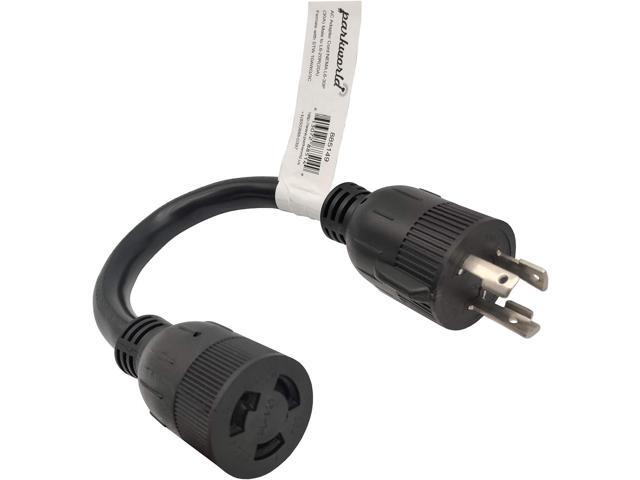 Parkworld 885149 Adapter Cord 30 AMP Twist Lock L6-30 Plug Male to Locking 20 Amp L6-20 Receptacle Female