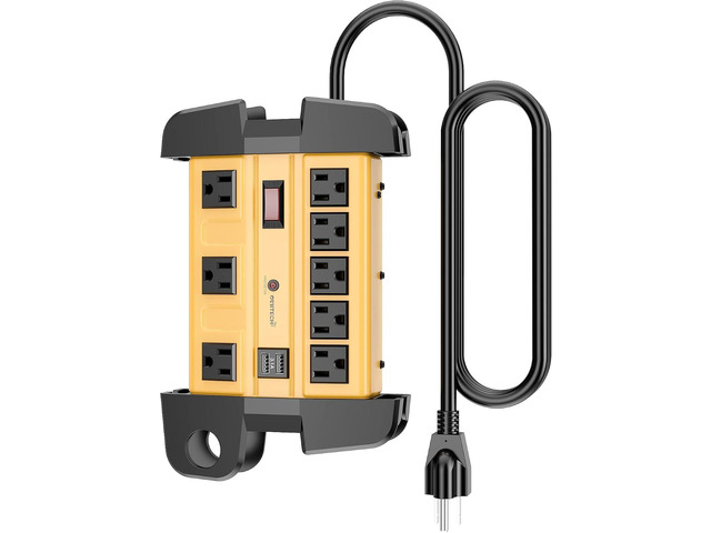 8 Outlets Heavy Duty Surge Protector Power Strip with 2 USB Ports,1800 Joules 9 Feet Power Cord and Wide Spaced for...