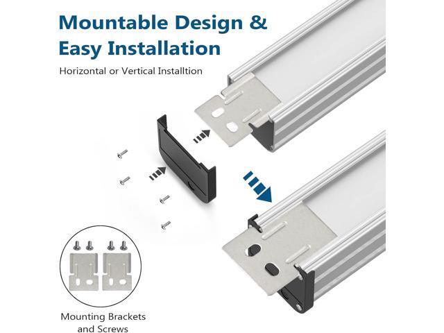 Metal 16 Outlet Power Strip, Extra Long Power Strip With10ft Cord, BTU Heavy Duty Power Strip Wall Mount, Garage Power Strip with Switch for Work...