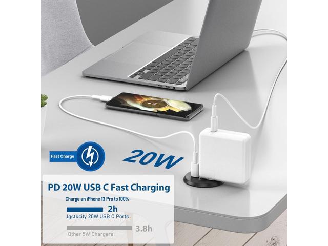2 inch Desktop Power Grommet with PD 20W USB C,Ultra Thin Flat Plug Power Strip,Recessed Outlet,Slim Outlet Extender for Office,Table Outlets for...