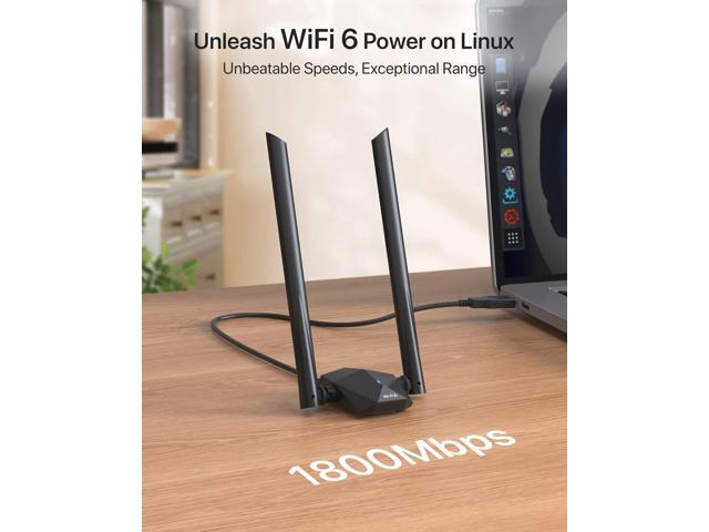 BrosTrend AX1800 USB WiFi 6 Linux Compatible Linux WiFi Adapter for PC & Raspberry Pi 2+, Supports Ubuntu, Mint, Debian, Kubuntu, Mate, Zorin,...