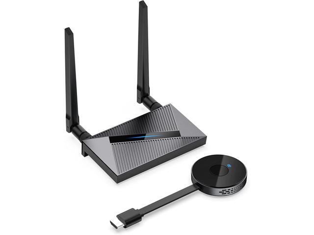HPDFCU Wireless HDMI Transmitter and Receiver,Wireless HDMI 4k Extender Kit, HDMI Adapter Support 4K@30Hz, Support 2.4/5GHz Player Streaming...