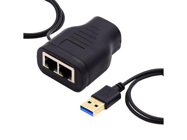 100Mbps STP UTP RJ45 8P8C Plug to Dual RJ45 HUB Splitter Network Ethernet Switcher Adapter