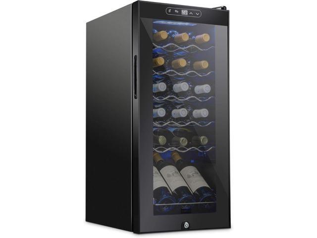 SCHMECKE 18 Bottle Compressor Wine Cooler Refrigerator w/Lock - Large Freestanding Wine Cellar - 41f-64f Digital Temperature Control Wine Fridge.