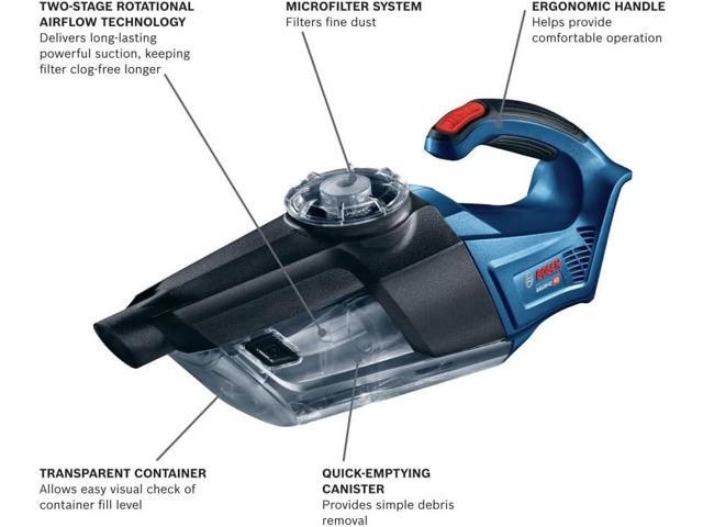 Bosch GAS18V-02N 18V Handheld Vacuum Cleaner, Battery Not Included