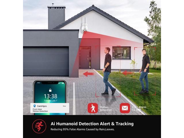 BOAVISION Security Camera Outdoor, Wireless WiFi IP Camera Home Security System 360° View,Motion Detection, auto Tracking,Two Way Talk,HD 1080P pan...