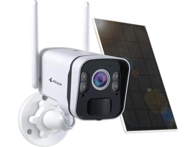 Kittyhok 2K Solar Security Camera Outdoor 4MP FHD Wireless Security Camera, Solar Battery Powered, Smart Detection, Night Vision, and.