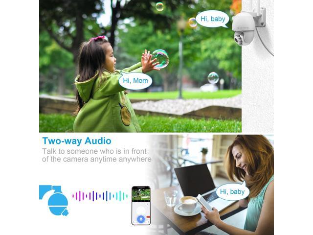 360° View Pan/Tilt/Digital Zoom 3MP WiFi Security Camera Outdoor, Motion Detection, Humanoid Tracking, Floodlight & Siren Alarm, Color Night Vision,...