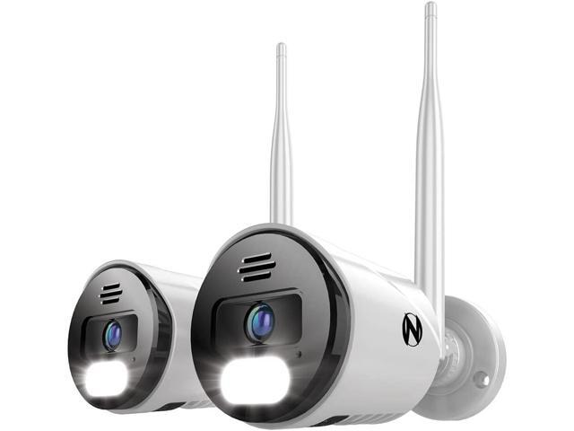 Night Owl Wi-Fi IP 4K HD Indoor/Outdoor Dual Spotlight Cameras with 2-Way Audio, Preset Voice Alerts and Built-in Camera Siren