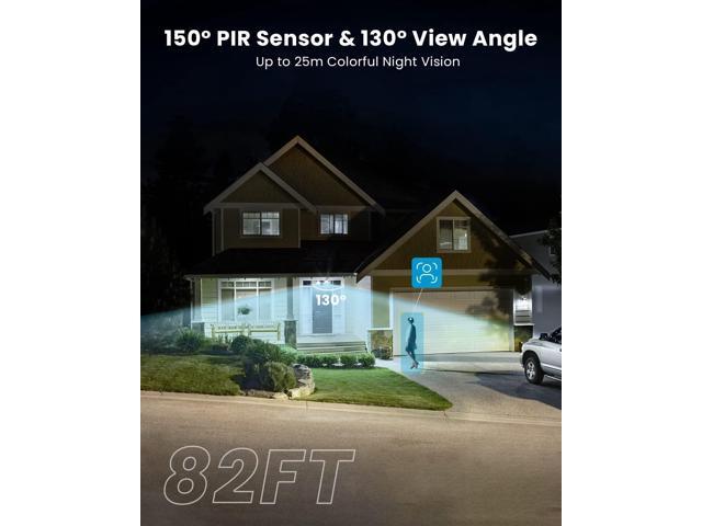 ieGeek Floodlight Camera Outdoor, 2K Wired Home Smart Security Cameras, 2.4G WiFi Flood Light Camera with Motion Sensor, Wiring 2600 Lumens Cam,...