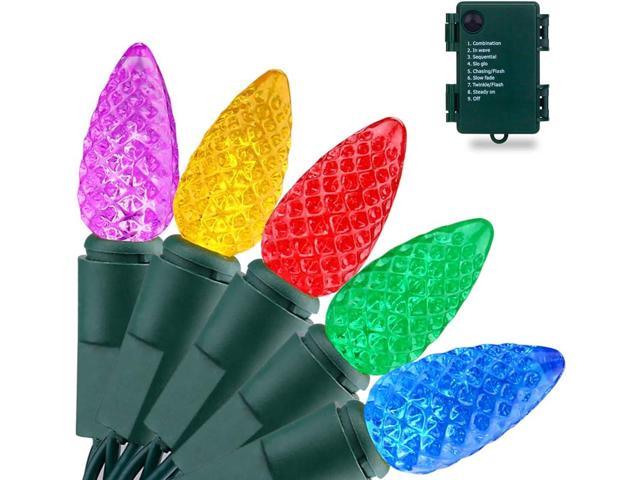 Photos - LED Strip RECESKY C3 Bulbs Christmas String Lights with Built-in Timer - 50 LED 16.4