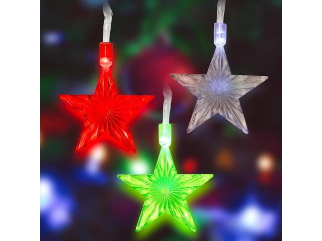 Photos - LED Strip Christmas Star 10ft String Lights - Set of 3 - 60 LED(Red, Green & Clear)