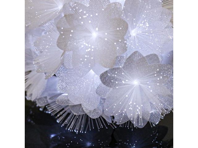 Photos - LED Strip TIANSHENG Cool White Flower Fibre Optic Fairy Lights, 20 LED Flower String