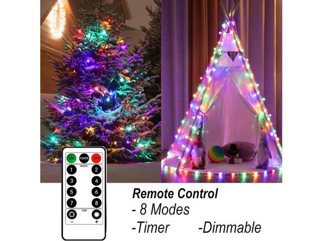 Mocalido 40ft Globe String Lights Battery Operated Outdoor, 80 LEDs Hanging Lights with Remote, Warm White & Multicolor Waterproof Fairy Lights for...
