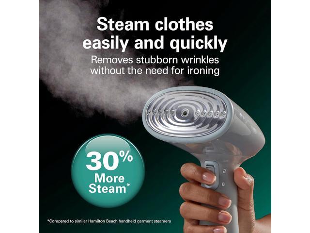 Hamilton Beach Handheld Garment Steamer for Clothes, Fabric and Drapes,1200 Watts, 400ml Water Tank, 20 Minutes of Continuous Steam, Vacation...