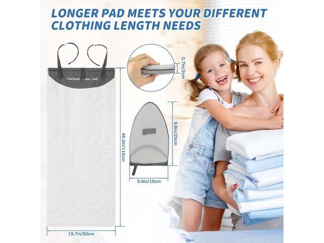 DSVENROLY Over The Door Press Pad, Vertical Mounted Clothes Steamer Shield with Protective Glove, Heatproof Mat for Handheld Garment Care Tools,...