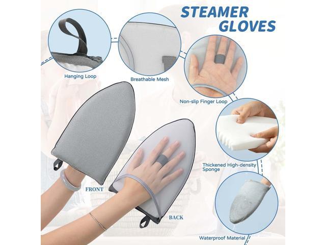 DSVENROLY Over The Door Press Pad, Vertical Mounted Clothes Steamer Shield with Protective Glove, Heatproof Mat for Handheld Garment Care Tools,...