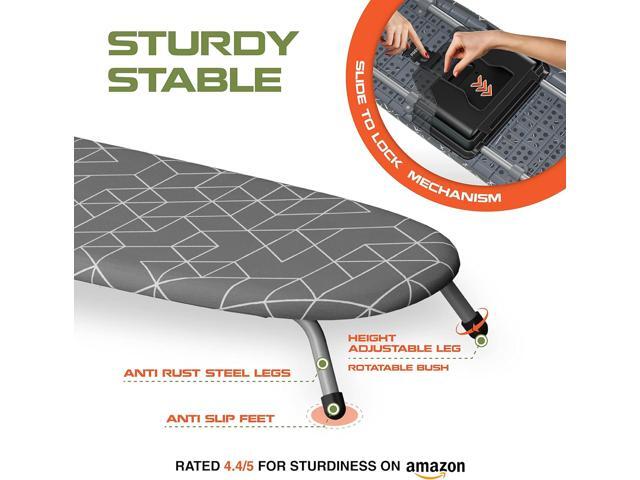XABITAT Table Top Ironing Board with Wall Mount, D-Crease, Portable Space Saving Mini Laundry Room Iron Board, Foldable Small Ironing Board with...