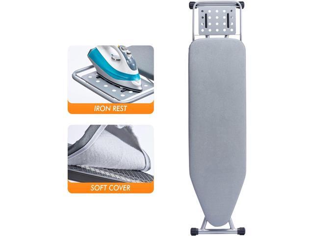BKTD Ironing Board, Heat Resistant Cover Iron Board with Steam Rest, Non-Slip Foldable Ironing Stand. Heavy Sturdy Metal Frame Legs Iron Stand(13 *...