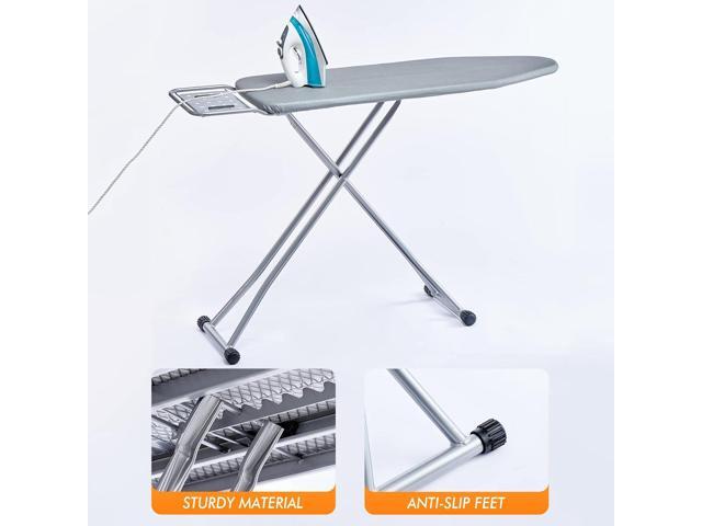 BKTD Ironing Board, Heat Resistant Cover Iron Board with Steam Rest, Non-Slip Foldable Ironing Stand. Heavy Sturdy Metal Frame Legs Iron Stand(13 *...