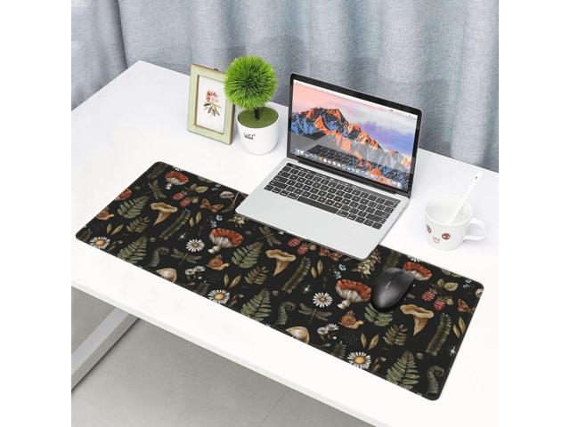 Wild Forest Mushrooms Mouse Pad Extra Large Gaming Mouse Pad for Desk,Keyboard Mouse Mat Desk Pad for Computer Laptop 31.5'X11.8'