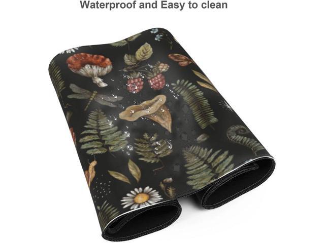 Wild Forest Mushrooms Mouse Pad Extra Large Gaming Mouse Pad for Desk,Keyboard Mouse Mat Desk Pad for Computer Laptop 31.5'X11.8'