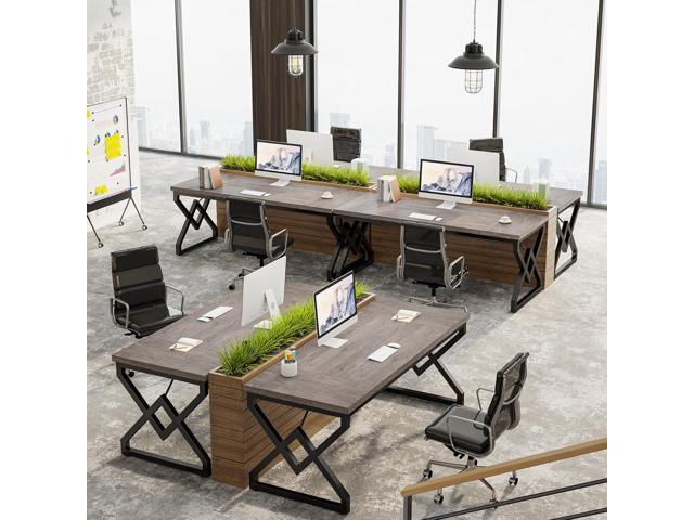 Tribesigns 63 Inch Executive Desk, Large Office Computer Desk with Extra Thick Wooden Tabletop and Metal Frame, Modern Simple Workstation Writing...