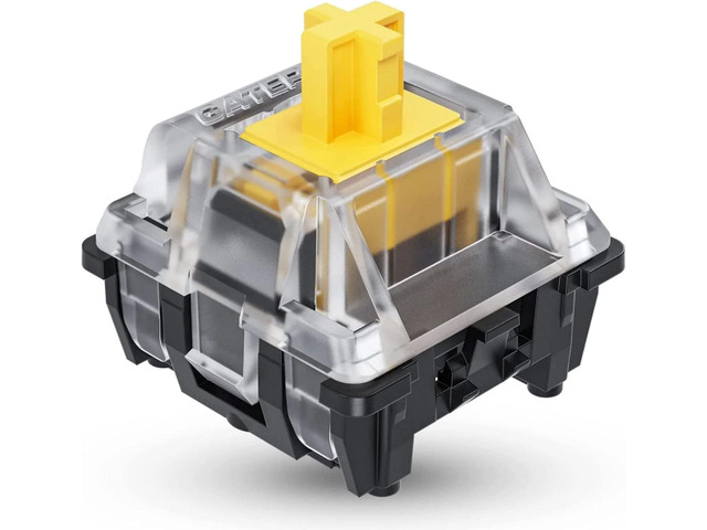 Ranked Gateron ks-15 Optical Key Switches for RGB Mechanical Gaming Keyboards Plate Mounted (Gateron Optical Yellow, 65 Pcs)