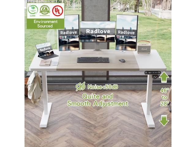 Radlove Electric Height Adjustable Standing Desk, 63x 30 Inches Stand Up Desk Workstation, Splice Board Home Office Computer Standing Table...