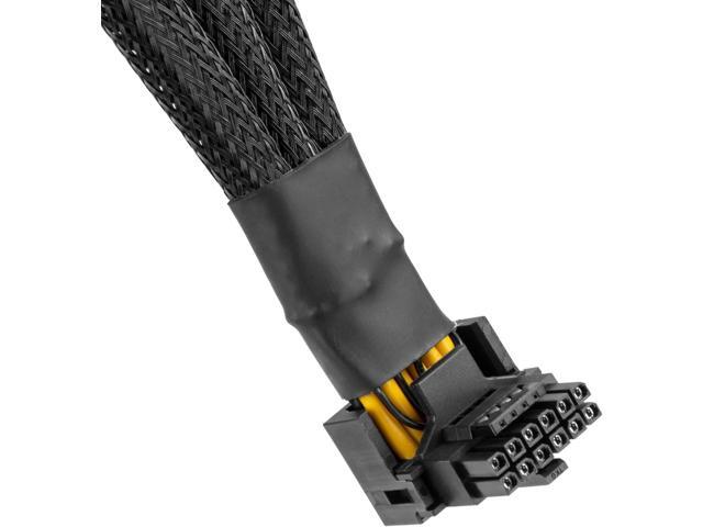 16Pin GPU Cable to 3X 8 Pin Pcie Extension - 16AWG PCIE 5.0 12VHPWR 600W 90 Degree Right Angle 16 Pin 12+4Pin Supply Adapter for RTX 4090 4080...