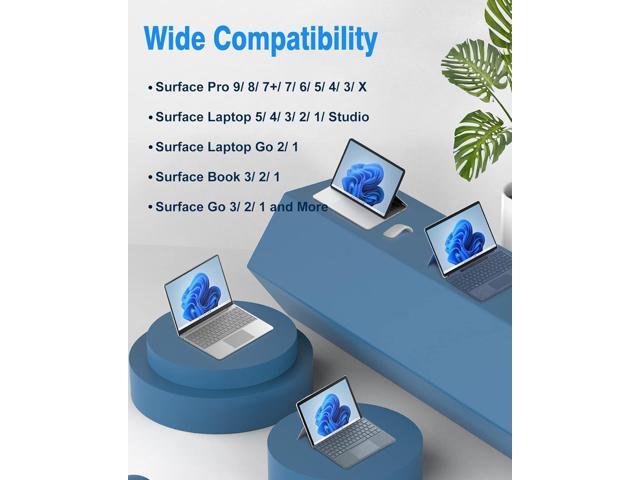 Surface Pro Charger 65W, for Microsoft Surface Pro 9/8/7+/7/6/5/4/3/X, Windows Surface Laptop 5/4/3/2/1/Studio, Laptop Go 2/1, Surface Book 3/2/1,...
