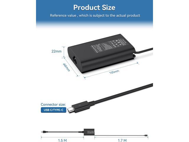 65W USB C Charger Compatible with Dell Inspiron 14 16 2-in-1:7620 7635 7486 7435 7430 7425 7420 5630 5625 5620 5440 5430 5330 5320 5310 5280 5510...
