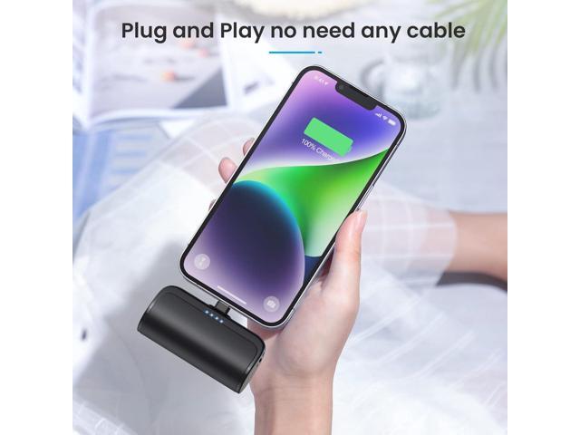Mini Portable Charger Power Bank for iPhone,5200mAh Portable Phone Charger, Ultra-Compact PD Fast Charging Battery Pack Compatible with iPhone...