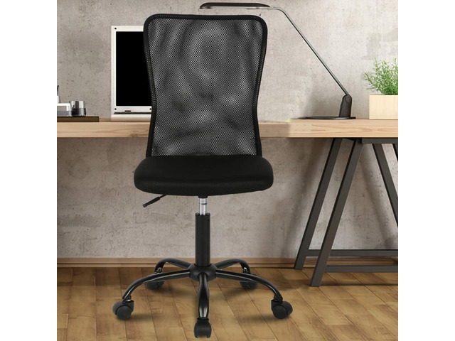 Office Chair Desk Chair Computer Chair with Lumbar Support Ergonomic Mid Back Mesh Adjustable Height Swivel Chair Armless Modern Task Executive...